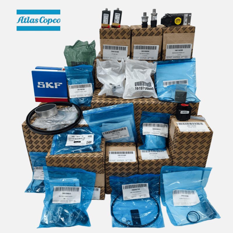 Náhradní díly vzduchového kompresoru Atlas Copco Originální olejový filtr Vzduchový filtr Čidlo tlaku elektromagnetického ventilu Filtr Servisní sada