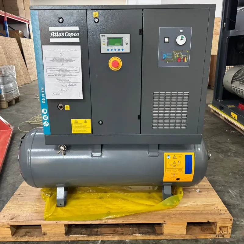 Atlas Copco G5 FF Šroubový kompresor se vstřikováním oleje 5,5 kW 7,5 HP Integrovaná sušička originální