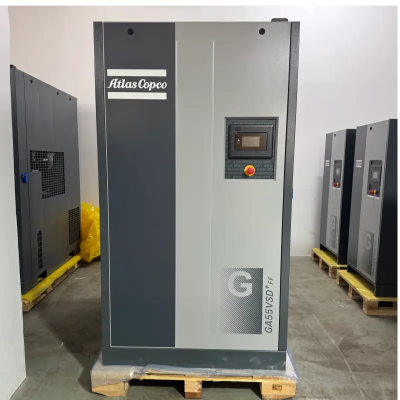 Atlas Copco GA55VSD+FF 55kW 75HP šroubový vzduchový kompresor se vstřikováním oleje Originální pro průmysl