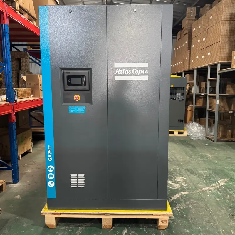 Atlas Copco GA75FF Šroubový kompresor se vstřikováním oleje 75 kW 100 HP Integrovaná sušička originální